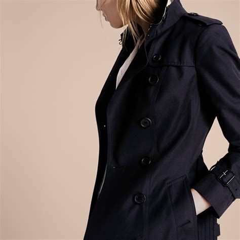 burberry sandringham mid trench coat navy|trench coat burberry original.